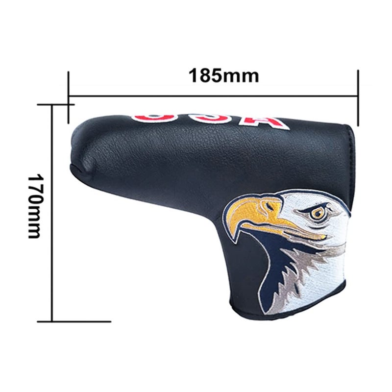 PINMEI Golf Blade Putter Cover Golf Putter Headcover Synthetic Leather Closure for Scotty Cameron Odyssey Blade Taylormade Ping (Blue) - Image 4